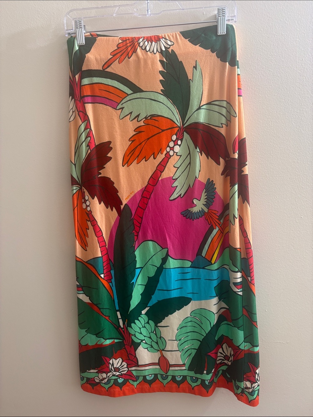 Farm Rio × Anthropologie Printed Wrap MIDI Skirt – Size S - Picture 7 of 10